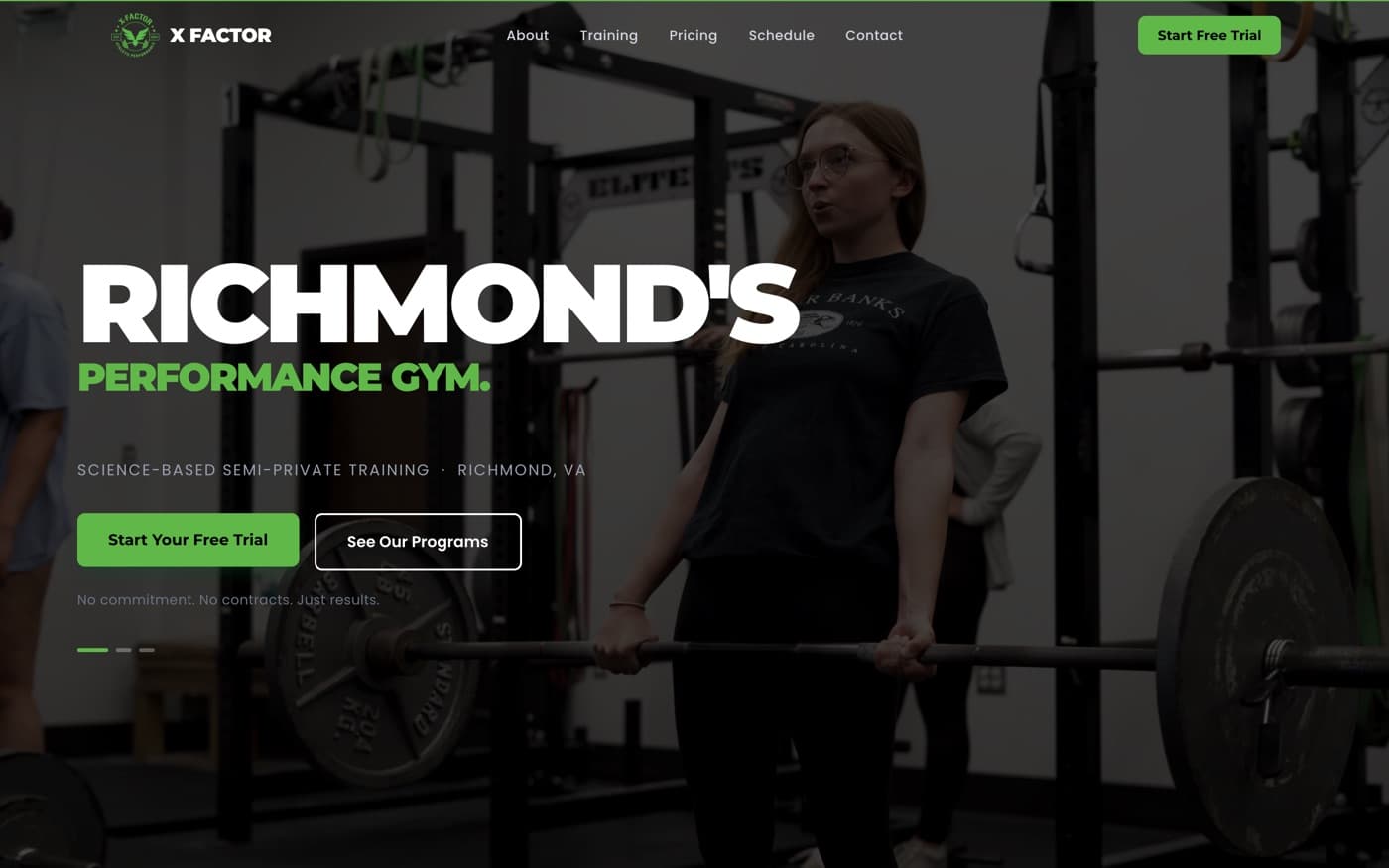 X-Factor Athletic Performance website